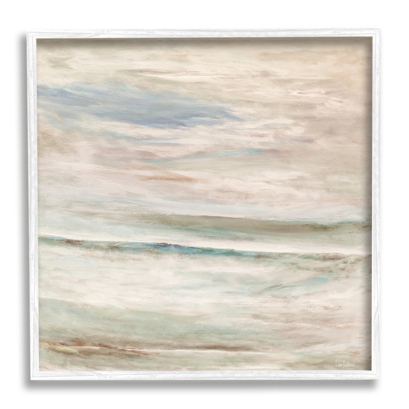 «Cloud Landscape Abstraction Mystical Off-White» par - Impression, Giclée encadrée blanc bord de mer