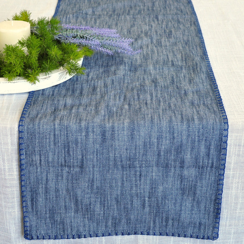Oveesha Cotton Table Runner With Decorative Stitched Edges, Dresser Scarf,  Furniture Top Cover | Wayfair