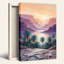 Art mural sur toile mauve et orange avec des palmiers-133561537