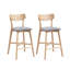 Ensemble de table de bar 3 pièces, table de pub ronde à hauteur de comptoir moderne, plateau supérieur en bois avec tabourets de bar pour la cuisine, le restaurant et le bar à cocktails-427523136-427523141