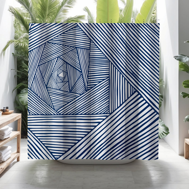 Rideau de douche Coco, Bleu marine
