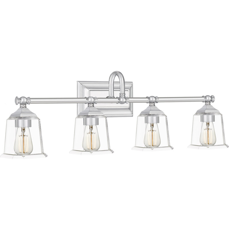 Nicholas 4-Light Polished Chrome Vanity Light, Polished Chrome
