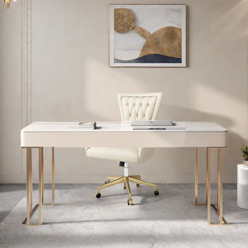 Mobilier de bureau simple en granit, H 29,53 po x l 55,12 po x P 27,56 po