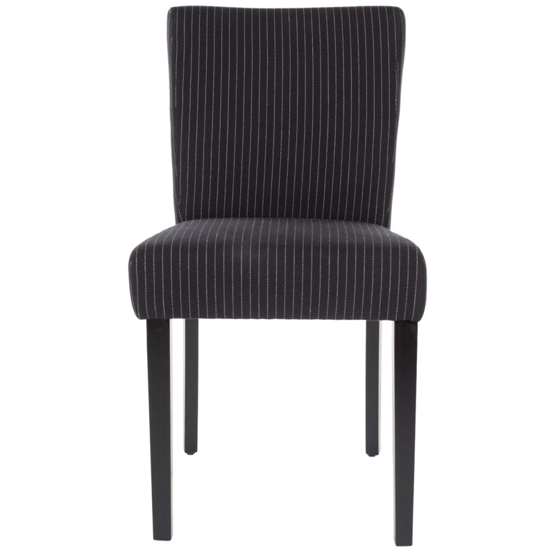 Chaise parsons Mavis KD, Noir / rayures crème
