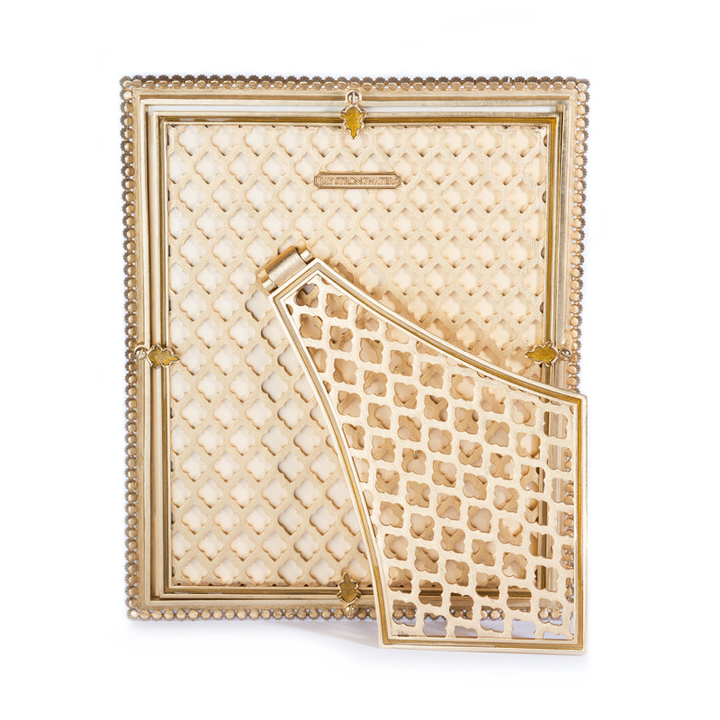 Laetitia Metal Beaded Picture Frame, Gold