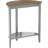 Half Moon Wooden Console Table With Bottom Shelf, Durable Wooden Frame In Gray Oak Finish