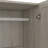 3-Door Shutter Wardrobe With Shelves, Gray
