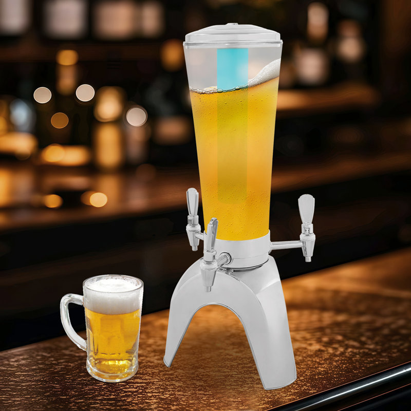 Distributeur de boissons à 3 robinets Modern, Argent argent