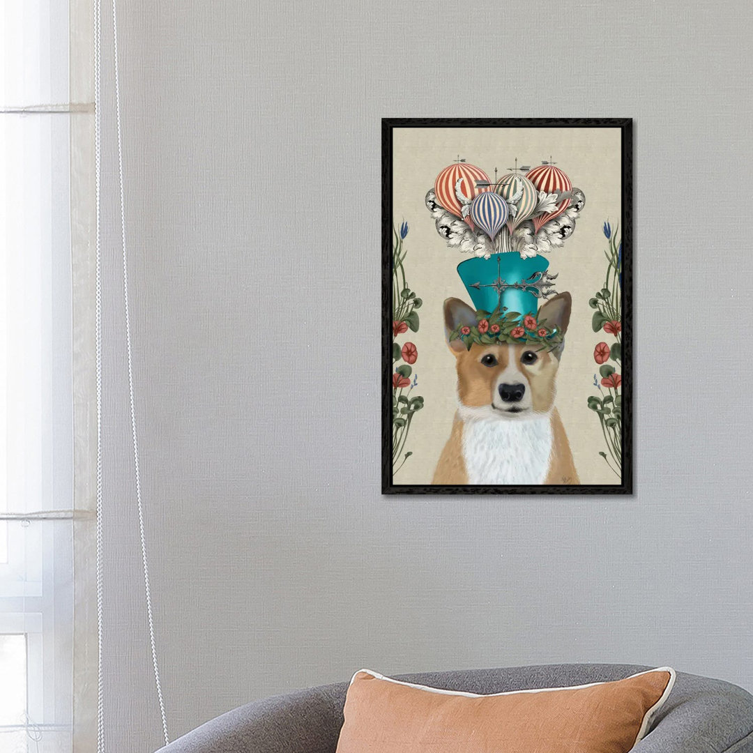 Corgi II von Fab Funky - Galerie-verpackte Leinwand Giclée auf Leinwand