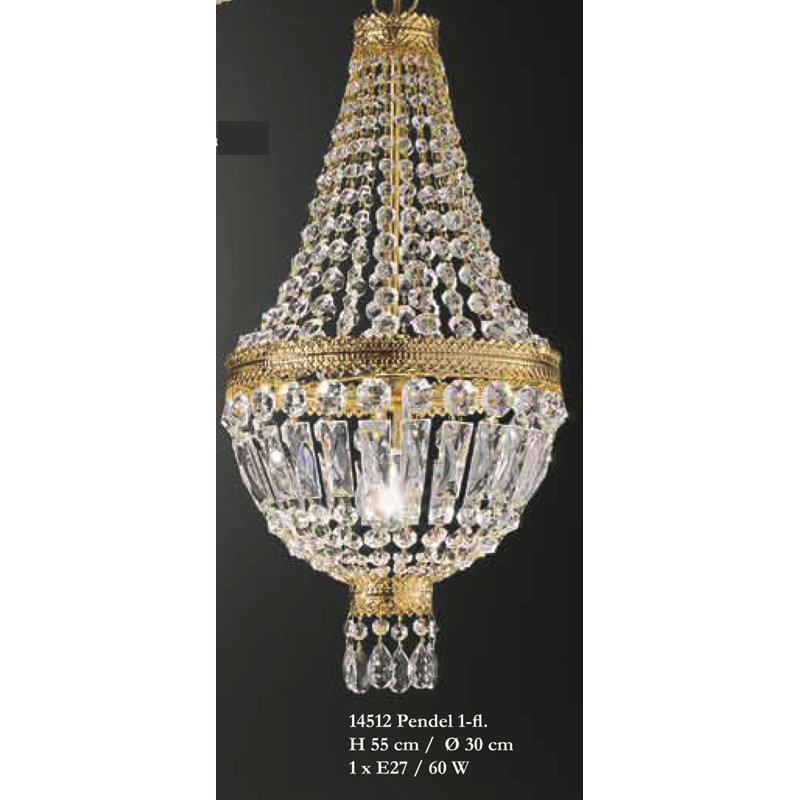 1 - Light Lantern Pendant, Gold 24K