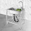 Station de lavage des mains autoportante avec robinet L 26,7 po x l 17,3 po