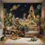 Décoration murale amovible rétro Space Sci Fi Space Landscape Rocket Ship-931935774-931935773