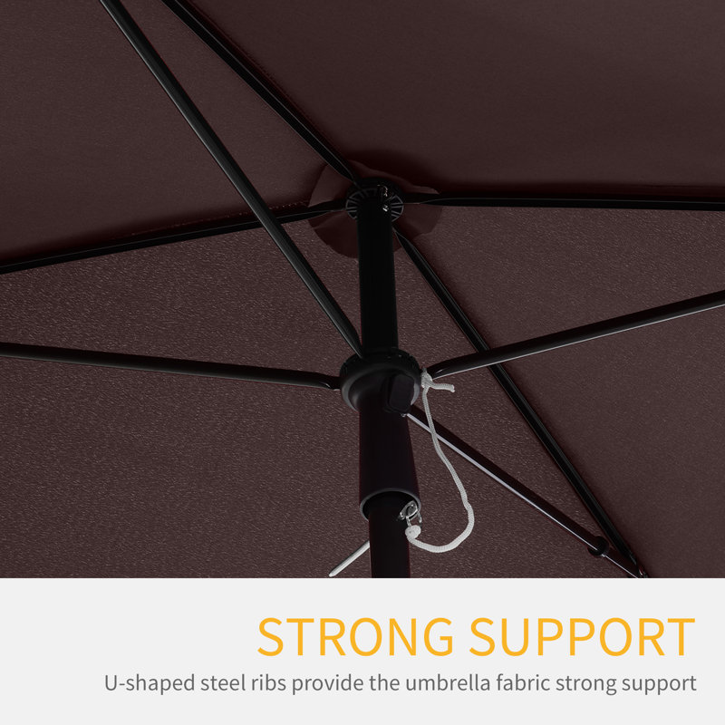 Parasol de jardin Arlmont & Co. 7X4ft