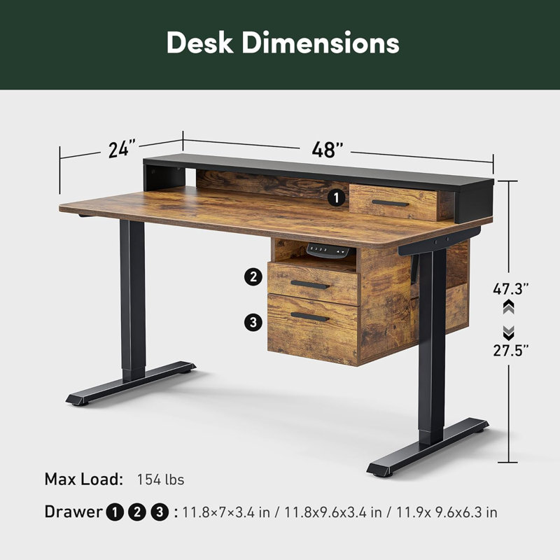 Schwarzenegger Height Adjustable Standing Desk