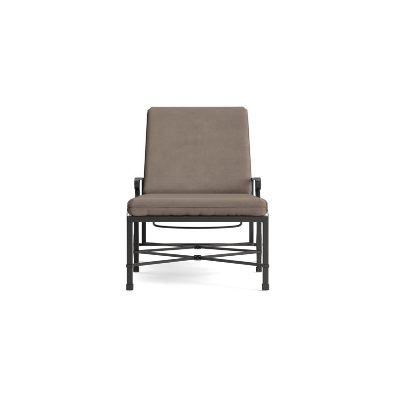 Venetian Outdoor Chaise Lounge, Fusion Charcoal, Textured Pewter