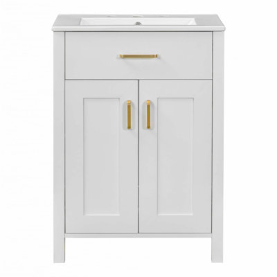 24"Bathroom Vanity Combo With Ceramic Sink
