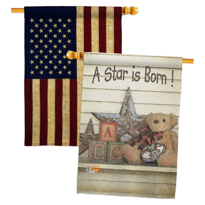 Drapeau de maison à 2 côtés en polyester 40 po x 28 po