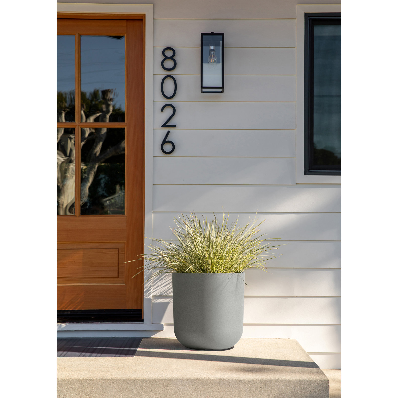 Mason Series Kona Planter, Gray, 1, 15.25" H x 15" W x 15" D