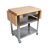 Cucina Elegante Kitchen Cart with Wood Top-19003837