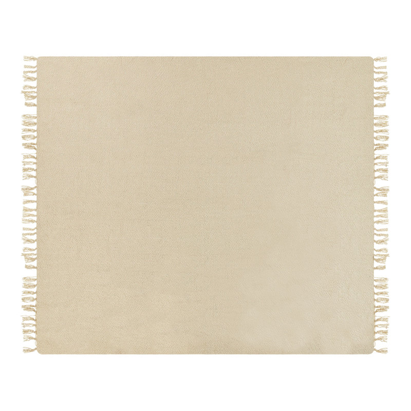 CHAOHANI Woven Throw Blanket, 200cm W x 220cm L, Beige