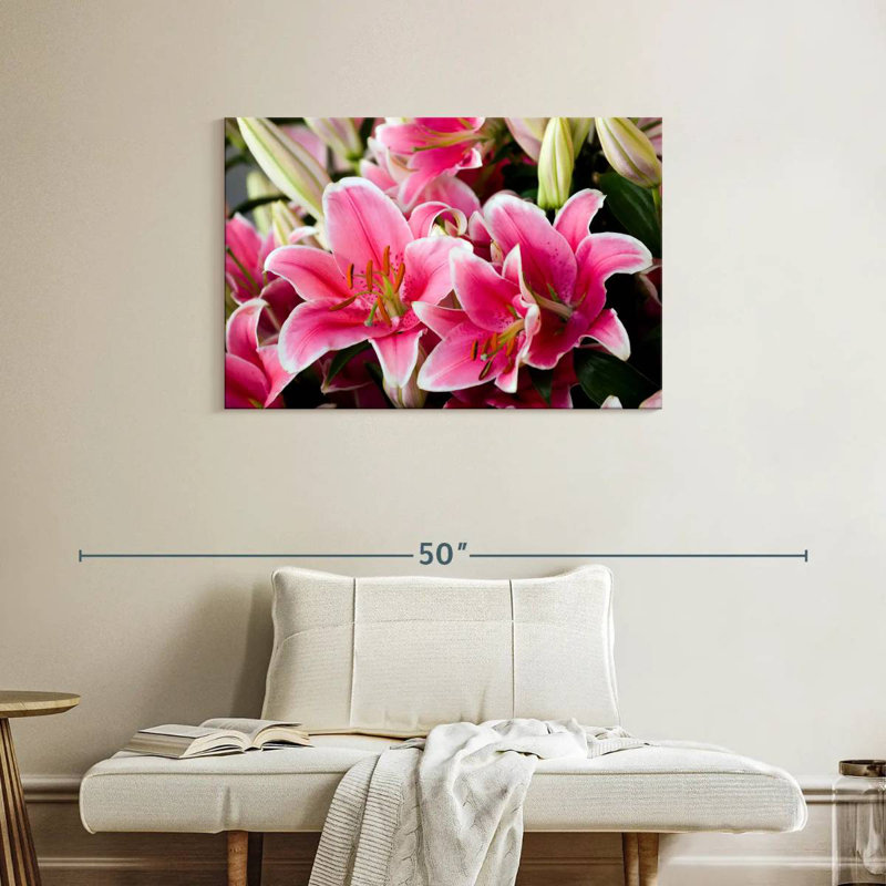 Bouquet de lys roses Harnek, H 24 po x l 36 po