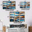 Ensemble de salon art mural Blue Sparkling-562107840-562107845