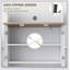 Garde-manger autoportant de 66,5 pouces avec support pour micro-ondes, 8 tablettes de porte, rangement réglable pour la cuisine et la salle à manger, blanc