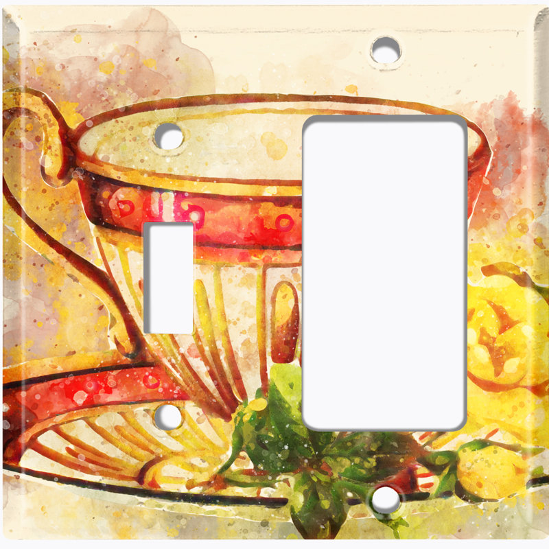 Patterned 2 - Gang Standard Combination Wall Plate