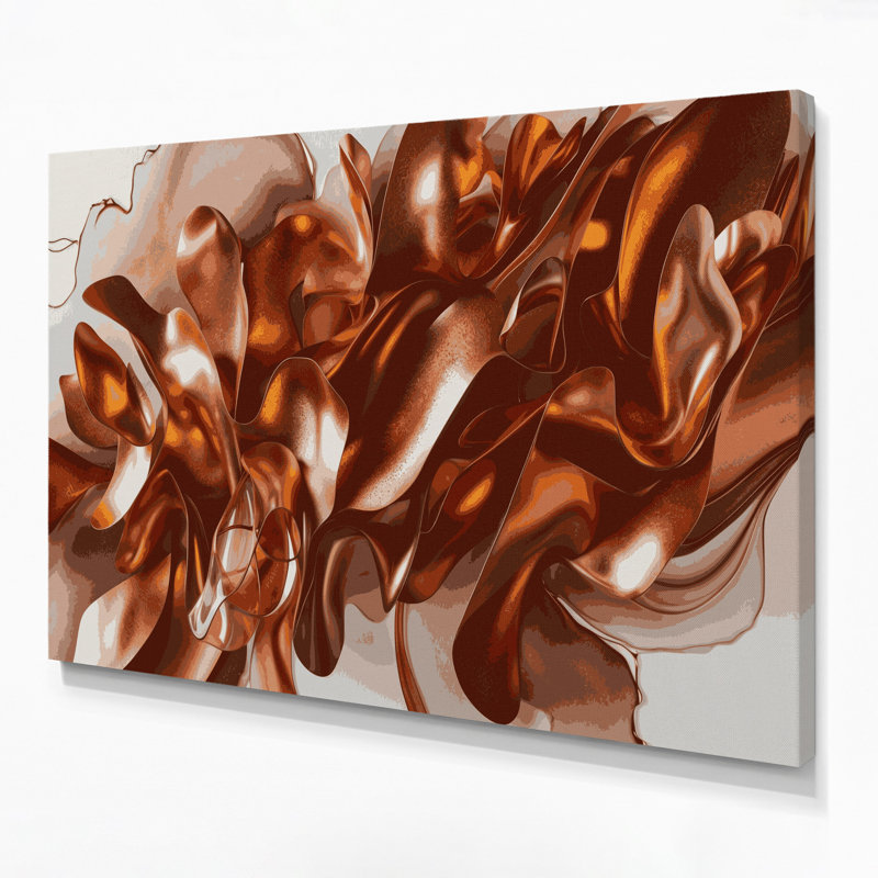 Aquarelle abstraite, art mural sur toile brune 9, H 11 po x l 14 po