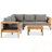 4 Pieces Outdoor Sectional Set with Soft Cuhsion and Coffee Table-2058859246