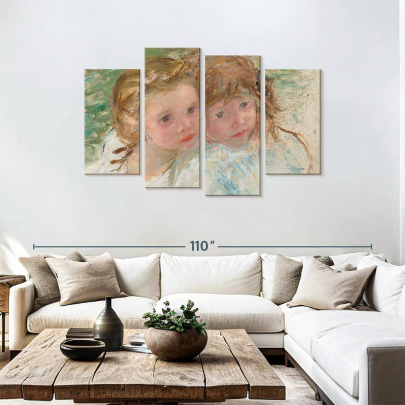 Leisha, deux petites soeurs, H 48 po x l 75 po