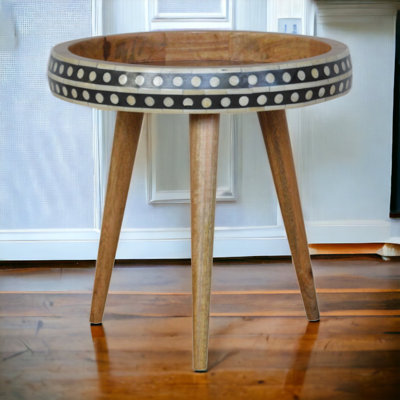 Petite table de bout à motifs de style nordique