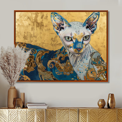 Asian Cat Golden Grace - Cat Wall Art