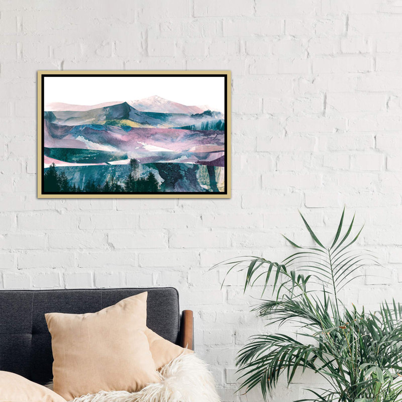 « rose range » par dan hobday-print, Toile encadrée d'or, H 32 po x l 48 po x P 1,5 po
