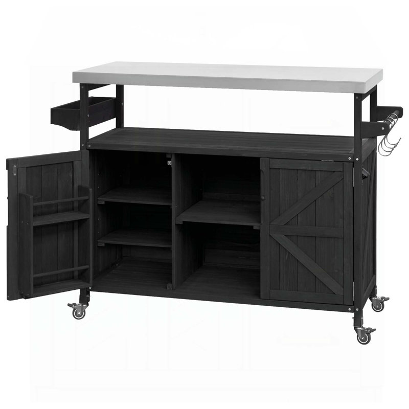 Îlot de cuisine extérieur polyvalent avec des caractéristiques avancées et un grand espace de rangement