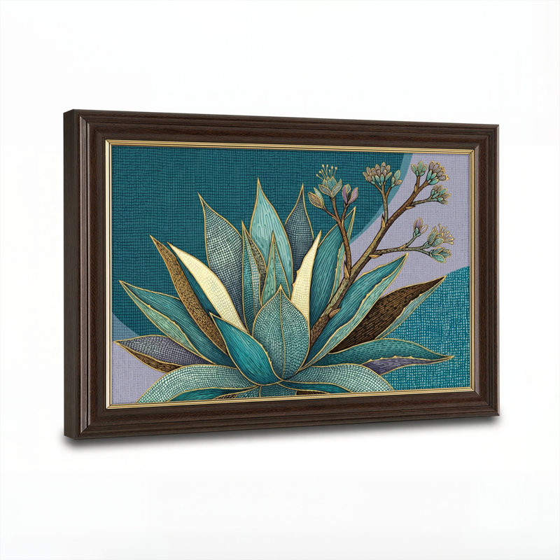 Art mural antique sur toile encadré doré pour le salon, la chambre à coucher, le bureau ou le vestibule - décoration murale décorative avec art botanique