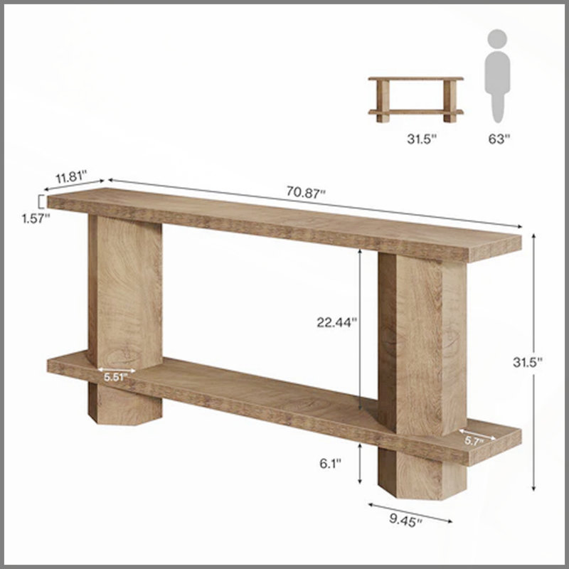 2-Tier Bedside Table,Sofa Table,Console Table,Hallway Table