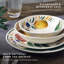 WA967034CAP Capri Side Plate with Vibrant Mediterranean Inspired Design, Crafted from Earthenware, Made in Stoke-on-Trent, 22.75cm, Multi-Coloured