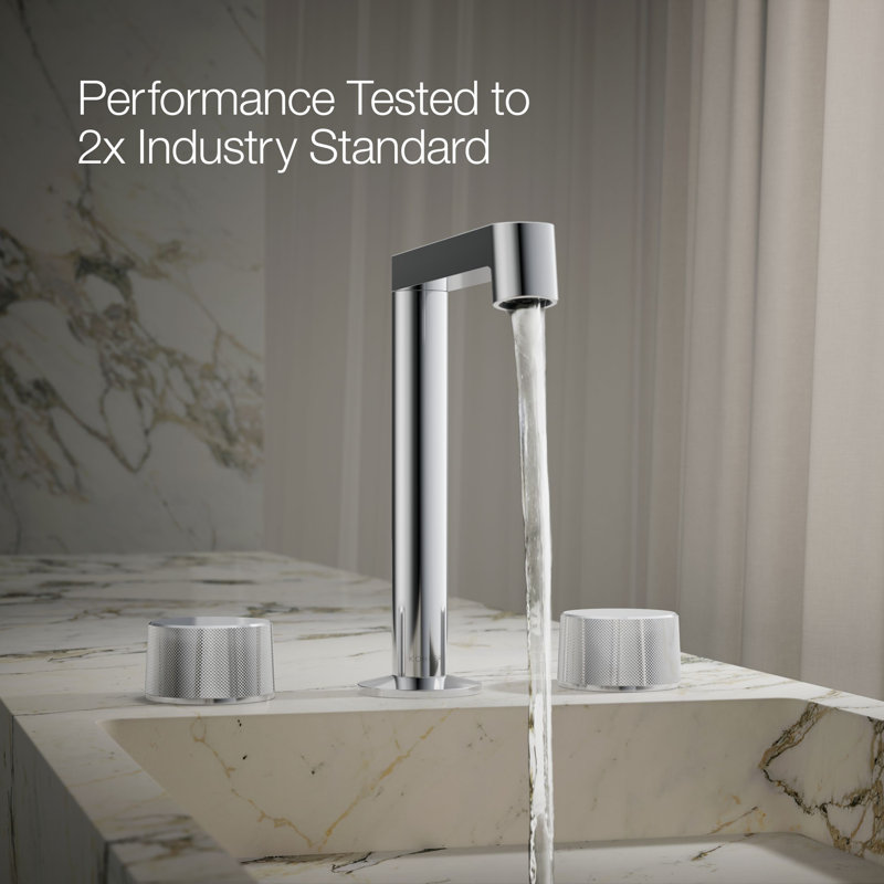 Components™ Bathroom Sink Handles with Oyl Design, Polished Chrome