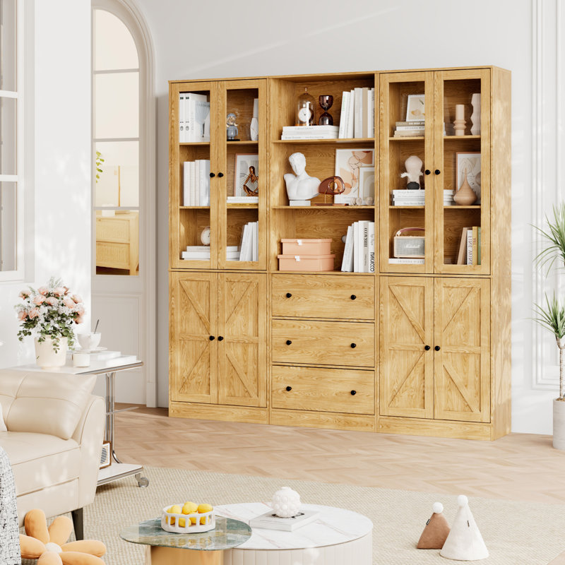 70.9'' H X 47.24'' W Standard Bookcase Set (2B+A), Wood