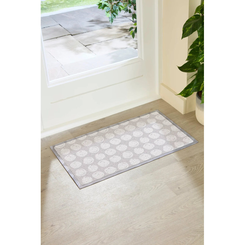 Taupe Dot Swirl Doormat - All-Weather