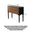 Console rétro en bois sculpté et noir avec relief floral-806808848