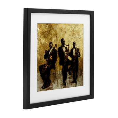 Reproduction sous verre encadrée «Golden Era Musisans» par Marta Wiley
