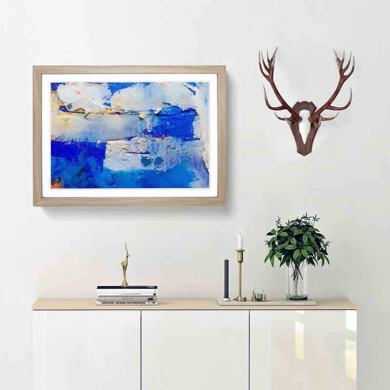 Abstract Vol.153 by S.Johnson - Framed Print, 24cm H x 33cm W x 2cm D, Oak Framed