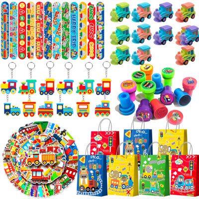 Train Party Supplies,110pcs Train Themed Birthday Party Favors