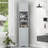 Multi-Functional Corner Cabinet Tall Bathroom Storage Cabinet With Two Doors And Adjustable Shelves, Open Shelf-103547634