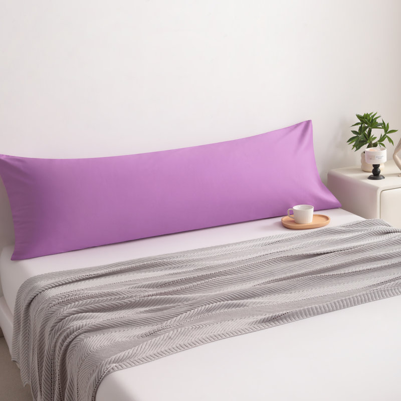 1 housse de coussin pour le corps, housse de coussin en coton, fermeture à enveloppe, 20 x 54 pouces - NTBAY, Lavender