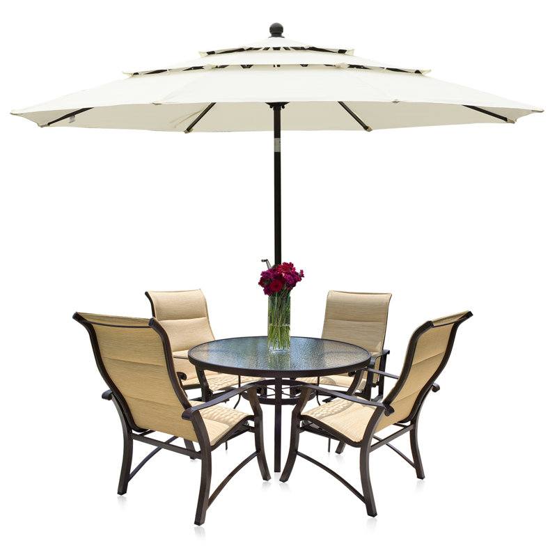 Parasol de patio à 3 niveaux 10 pi Ocilla, Beige