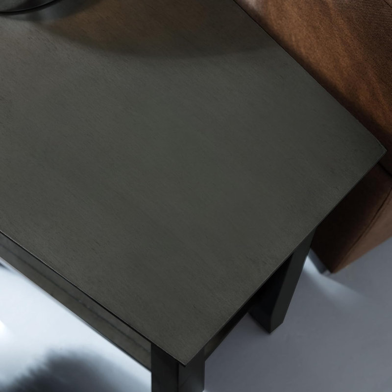 Solid Wood Recliner Wedge Side End Table With Display Shelf, Expertly Crafted For Functional Space And Easy Cleaning