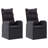  Garden Dining Set Black
